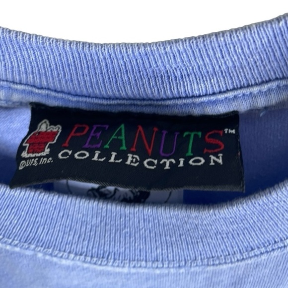 Vintage Peanuts Collection Youth Joe Cool Snoopy Faded Blue T-shirt - Picture 3 of 6